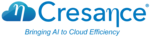 Cresance full logo blue transparent background